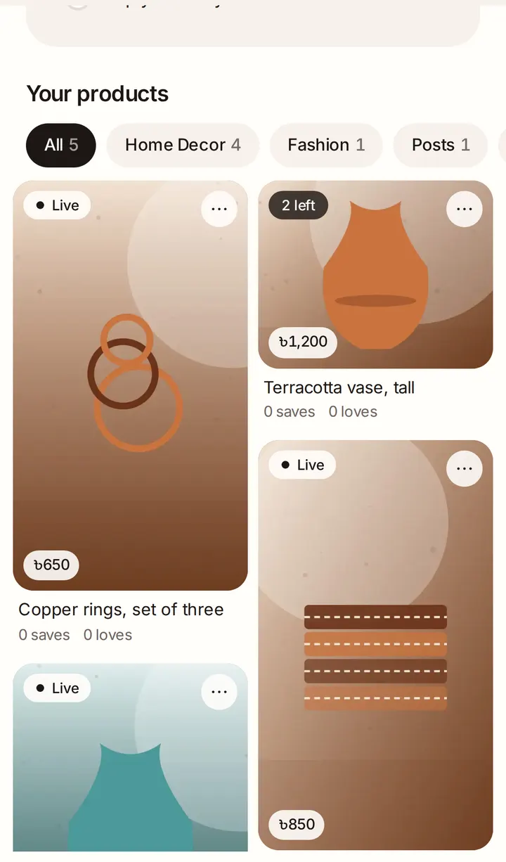 Your products, with filters