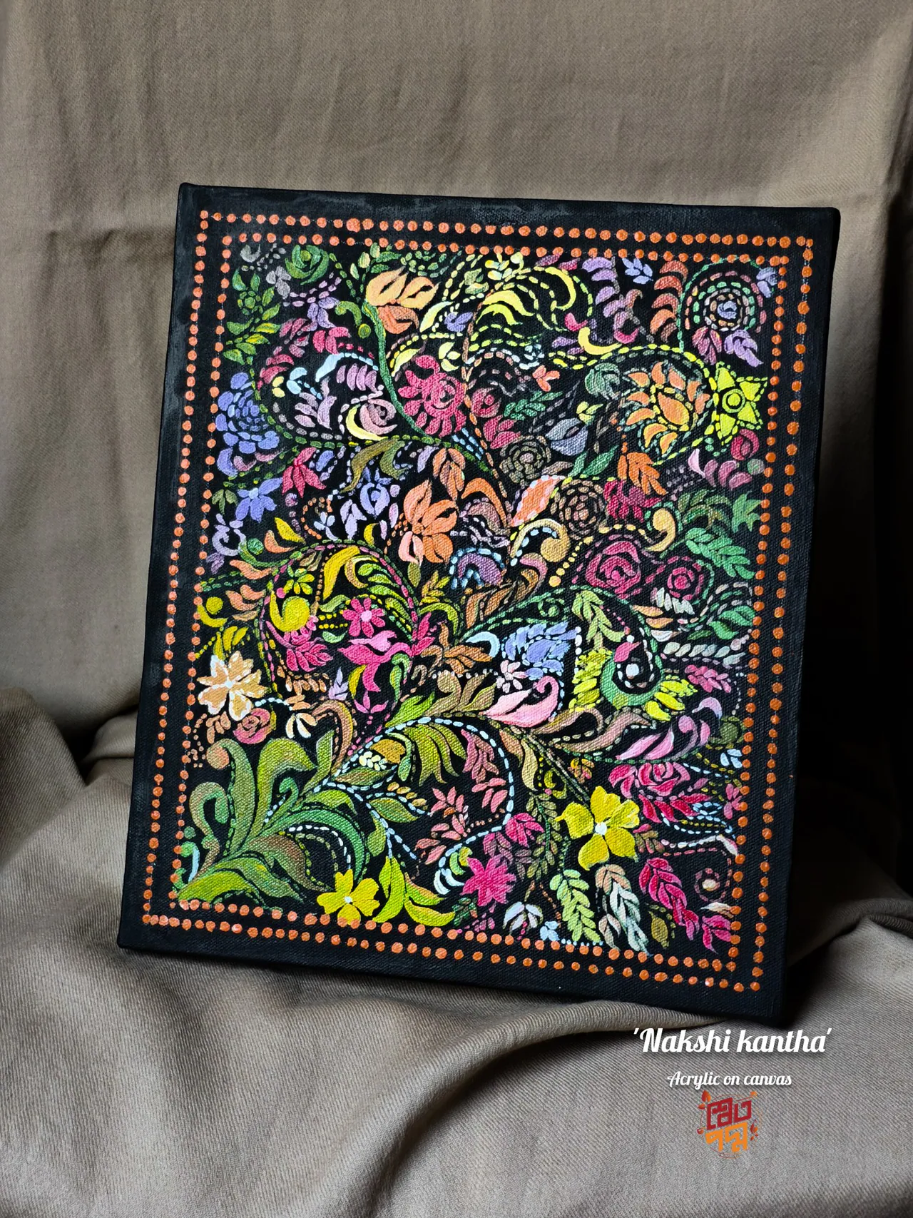 Nakshikantha on canvas