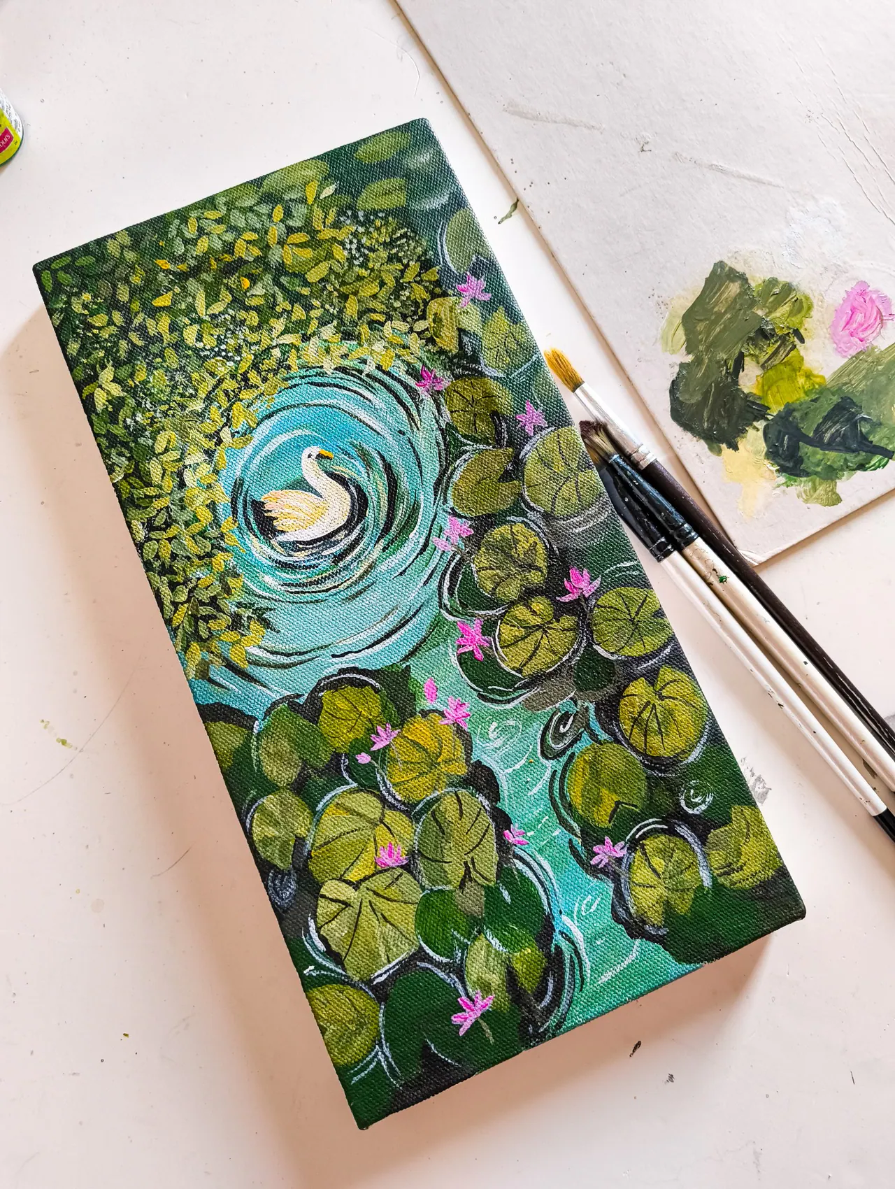 Swan in the pond