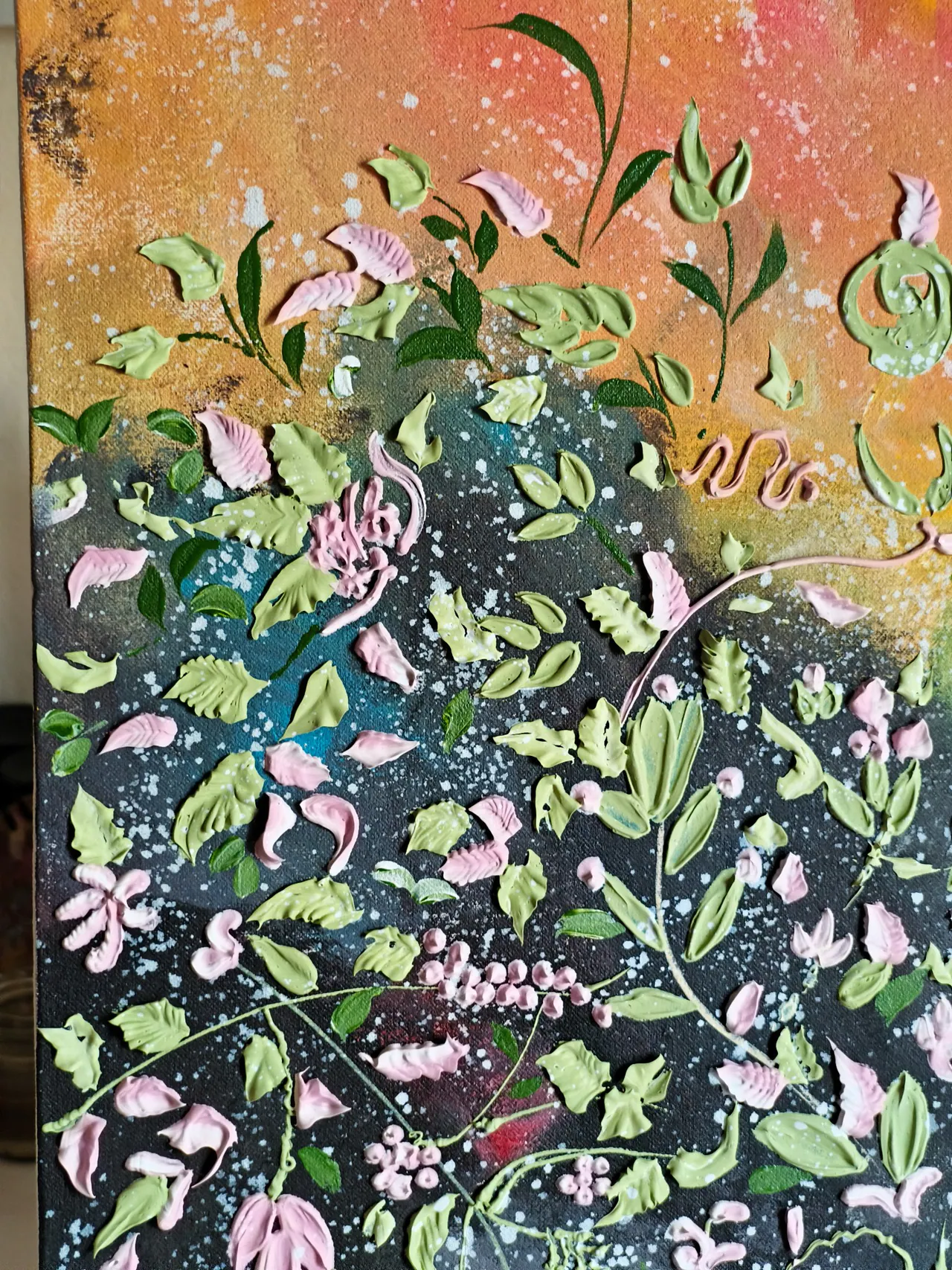 Textured Floral painting