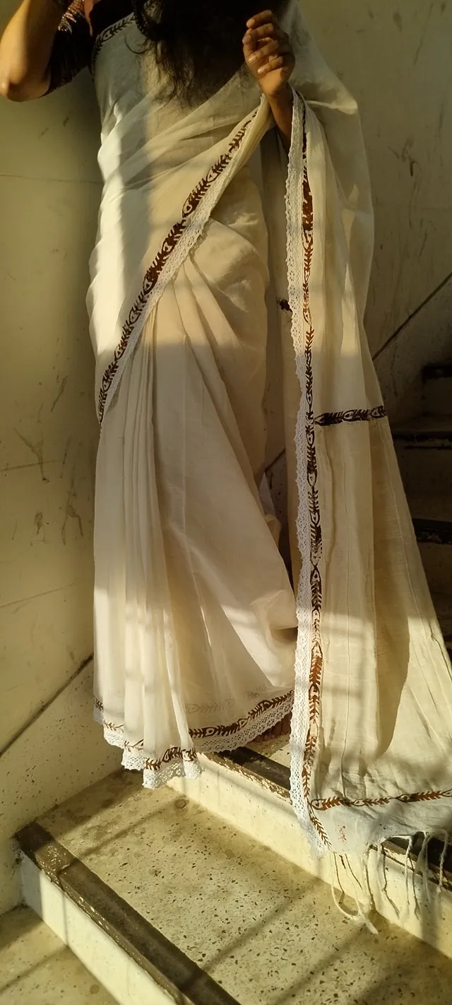 Handblock saree