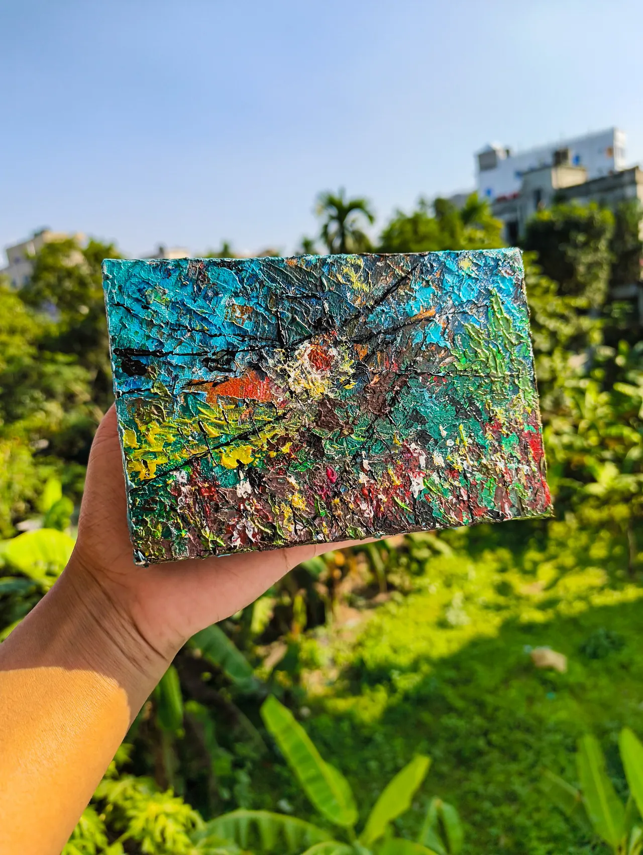 Abstract textured painting