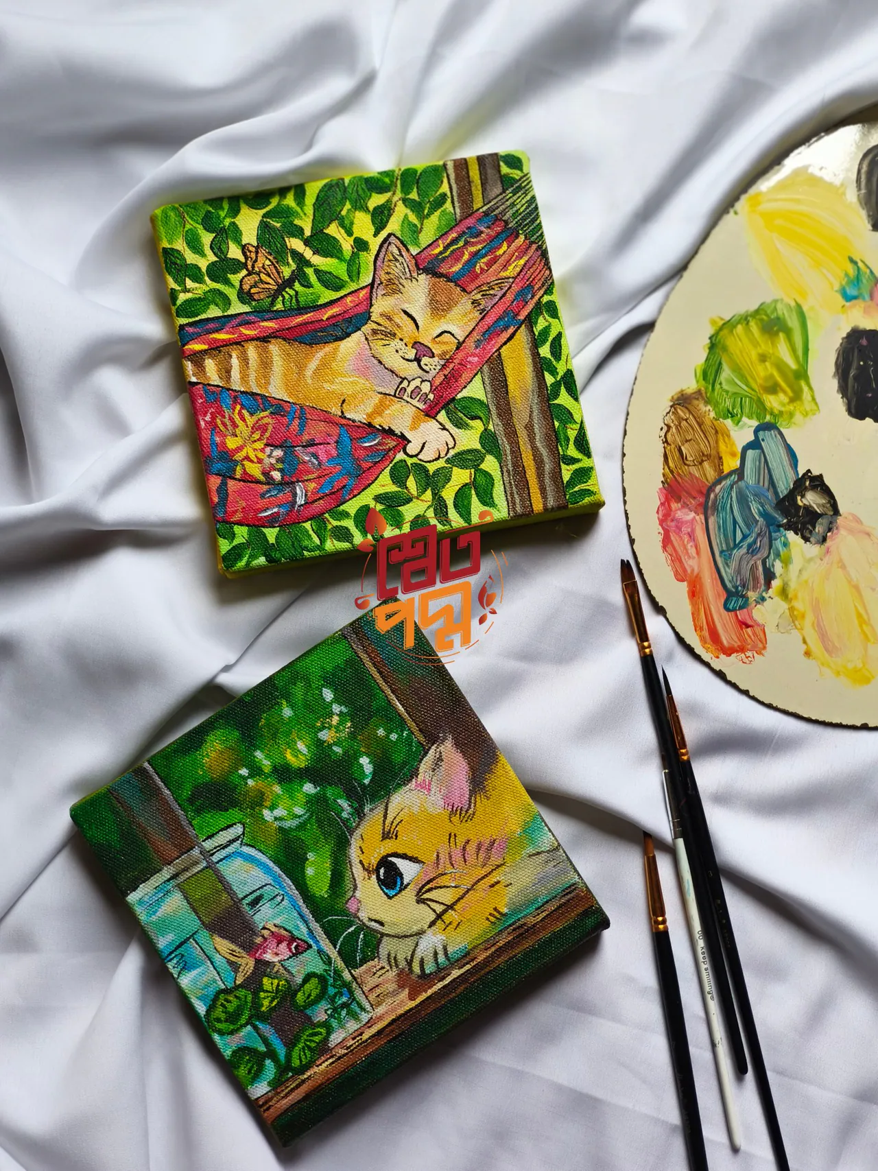 Cat themed artworks