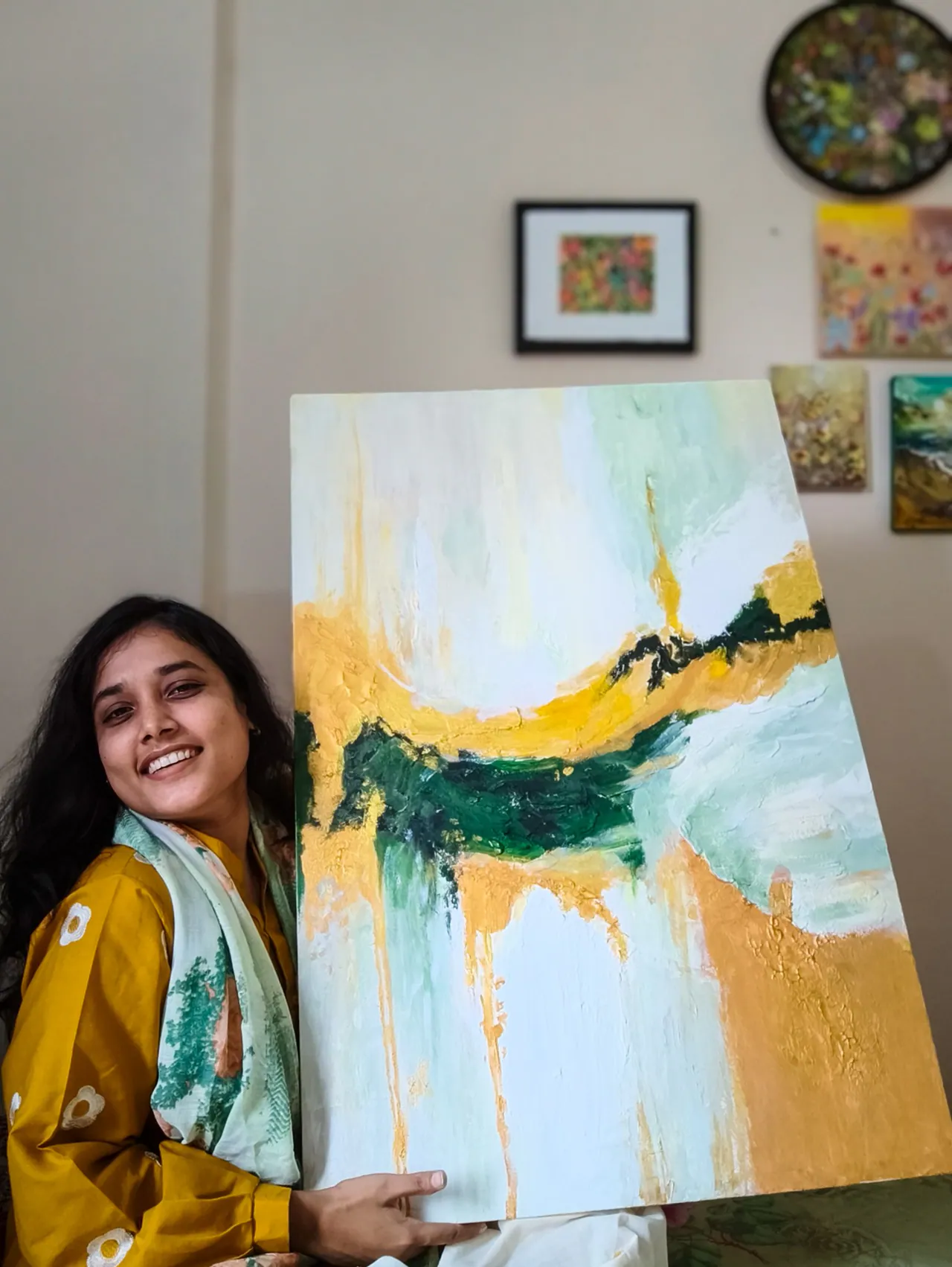 Abstract textured painting