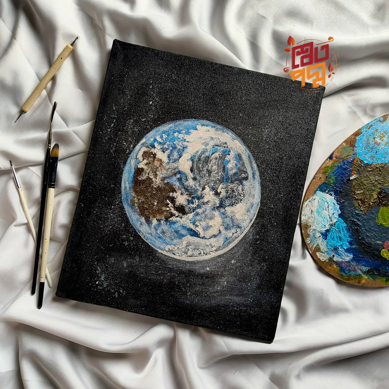 The Earth painting on canvas