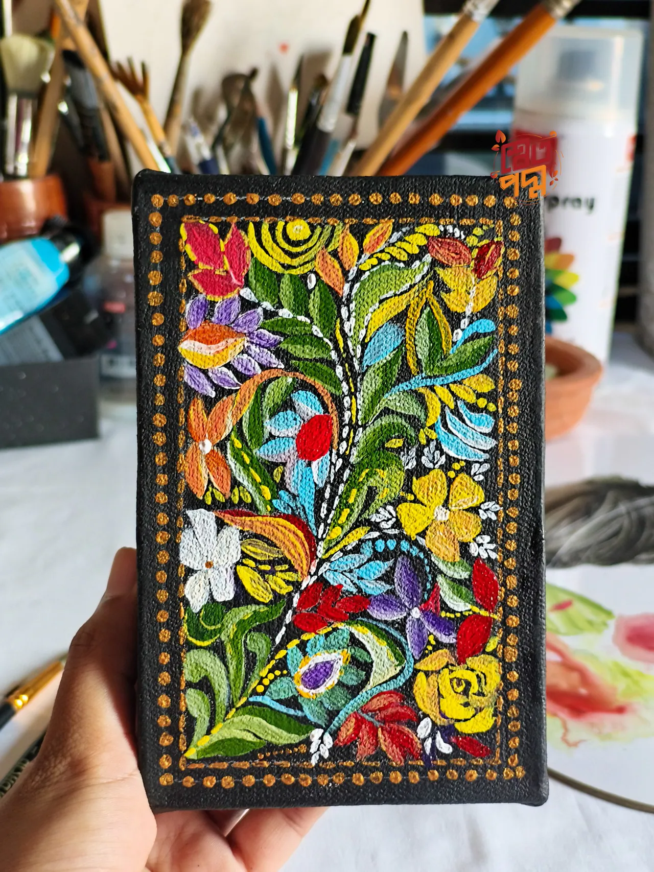 Nakshikantha painting on the tiniest canvas
