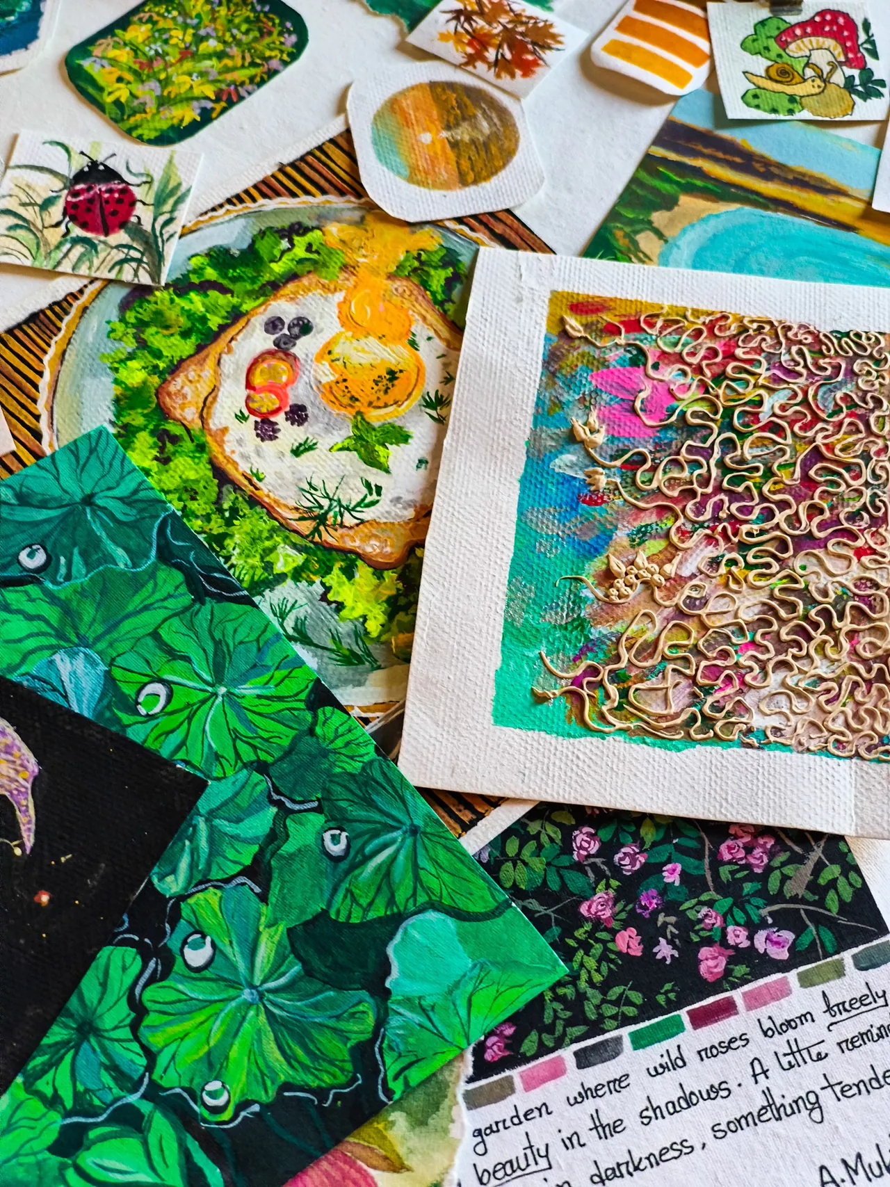 Painting on papers