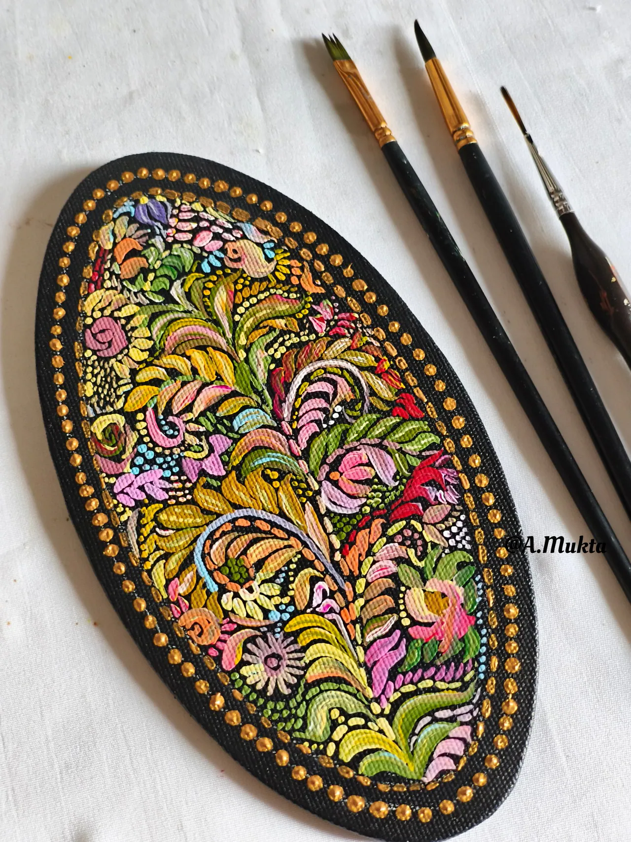 Nakshikantha on canvas panel