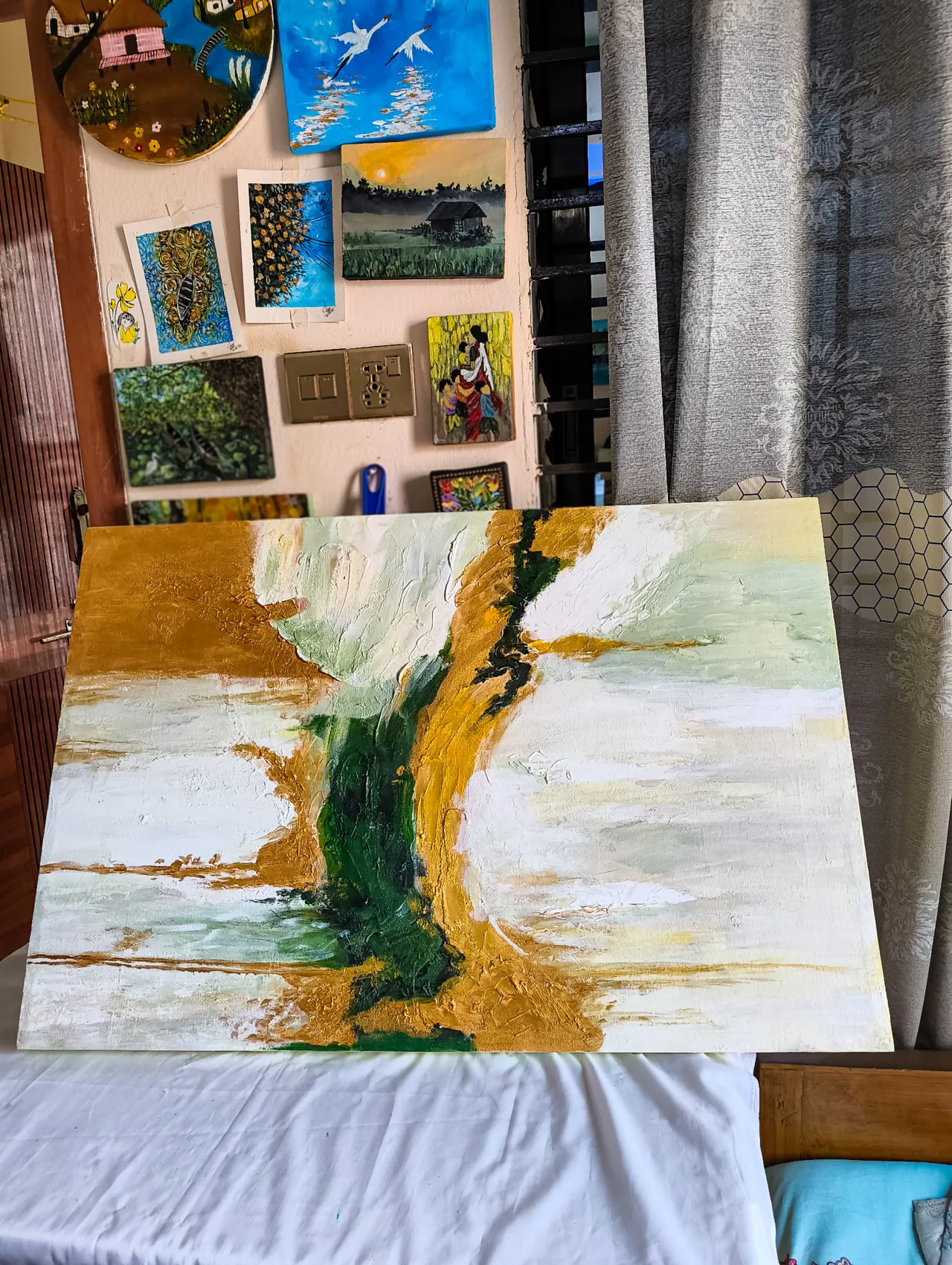 Abstract textured painting