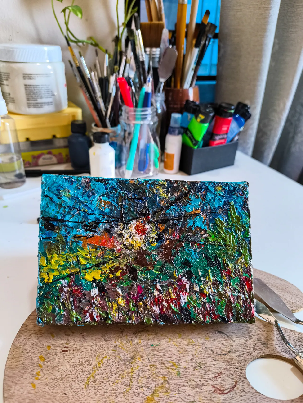 Abstract textured painting