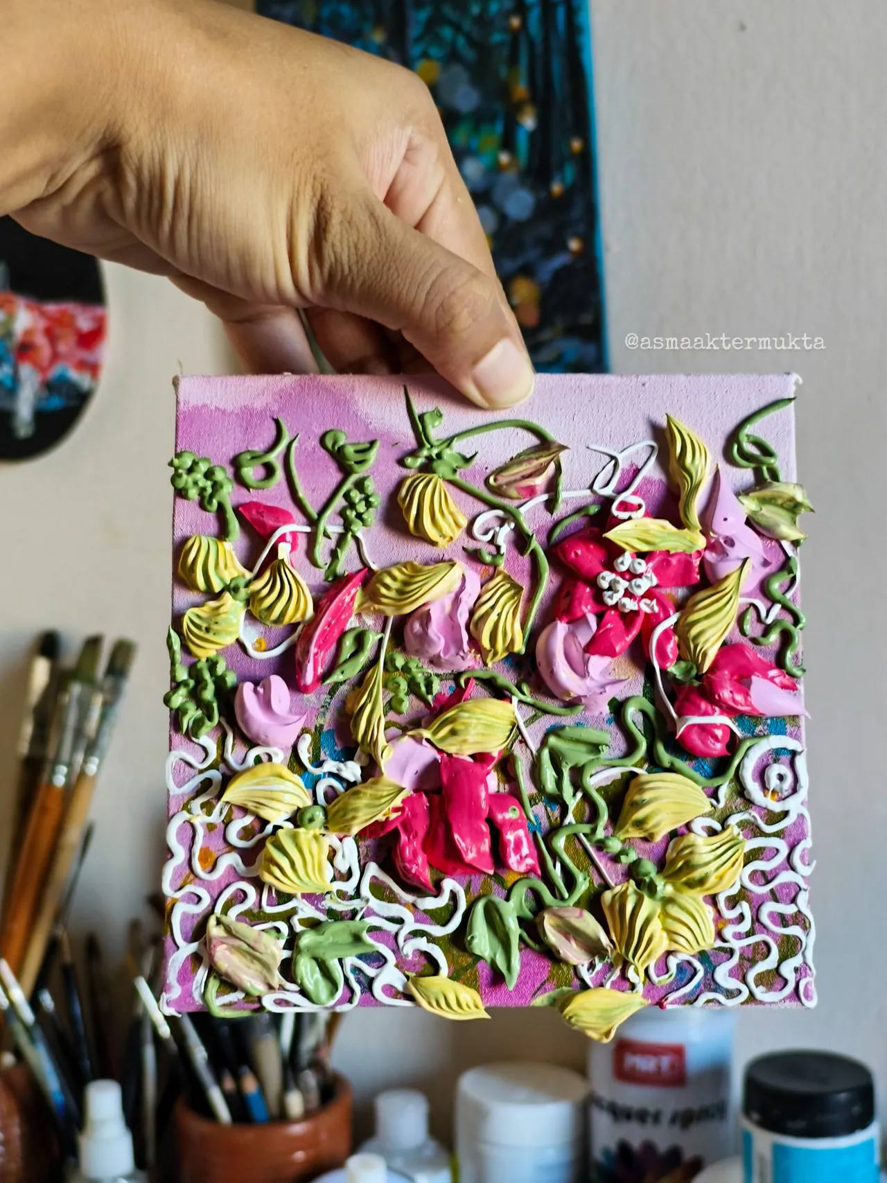 Textured Floral Painting
