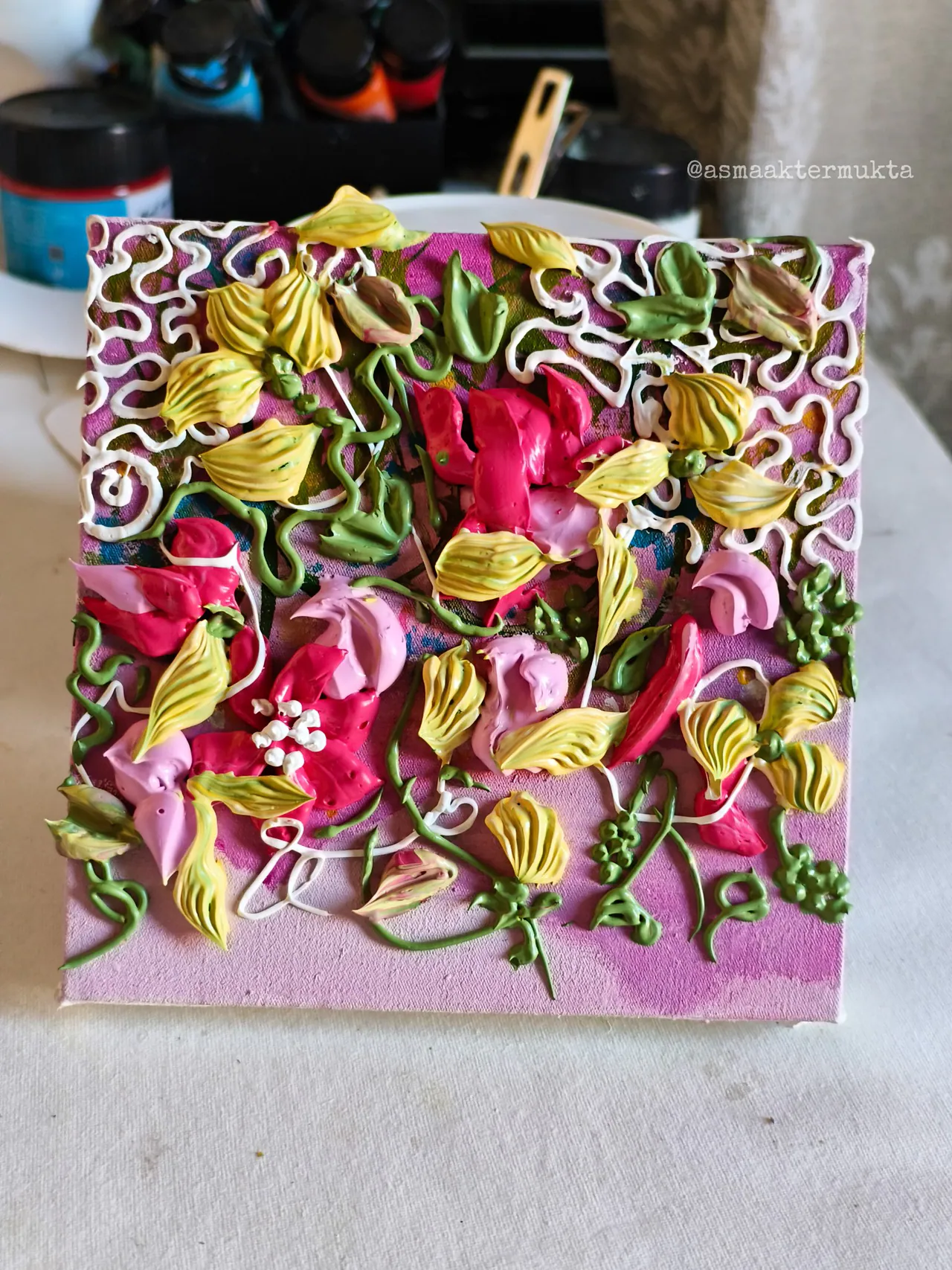 Textured Floral Painting